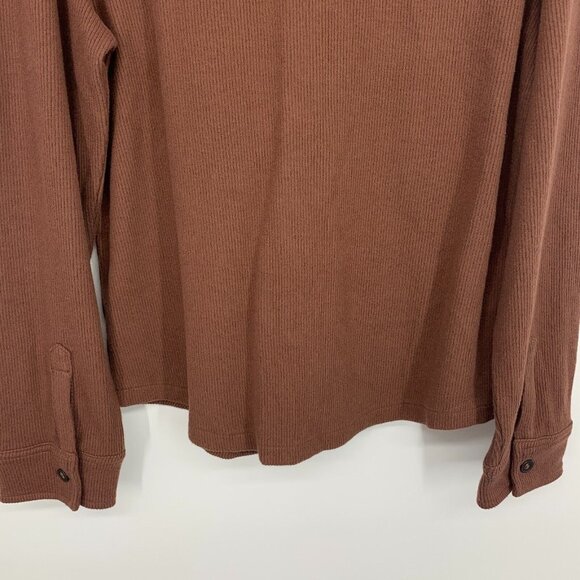 Goodfellow & Co Shirt Jacket Brown Ribbed Knit Button Down NWT - Picture 9 of 10